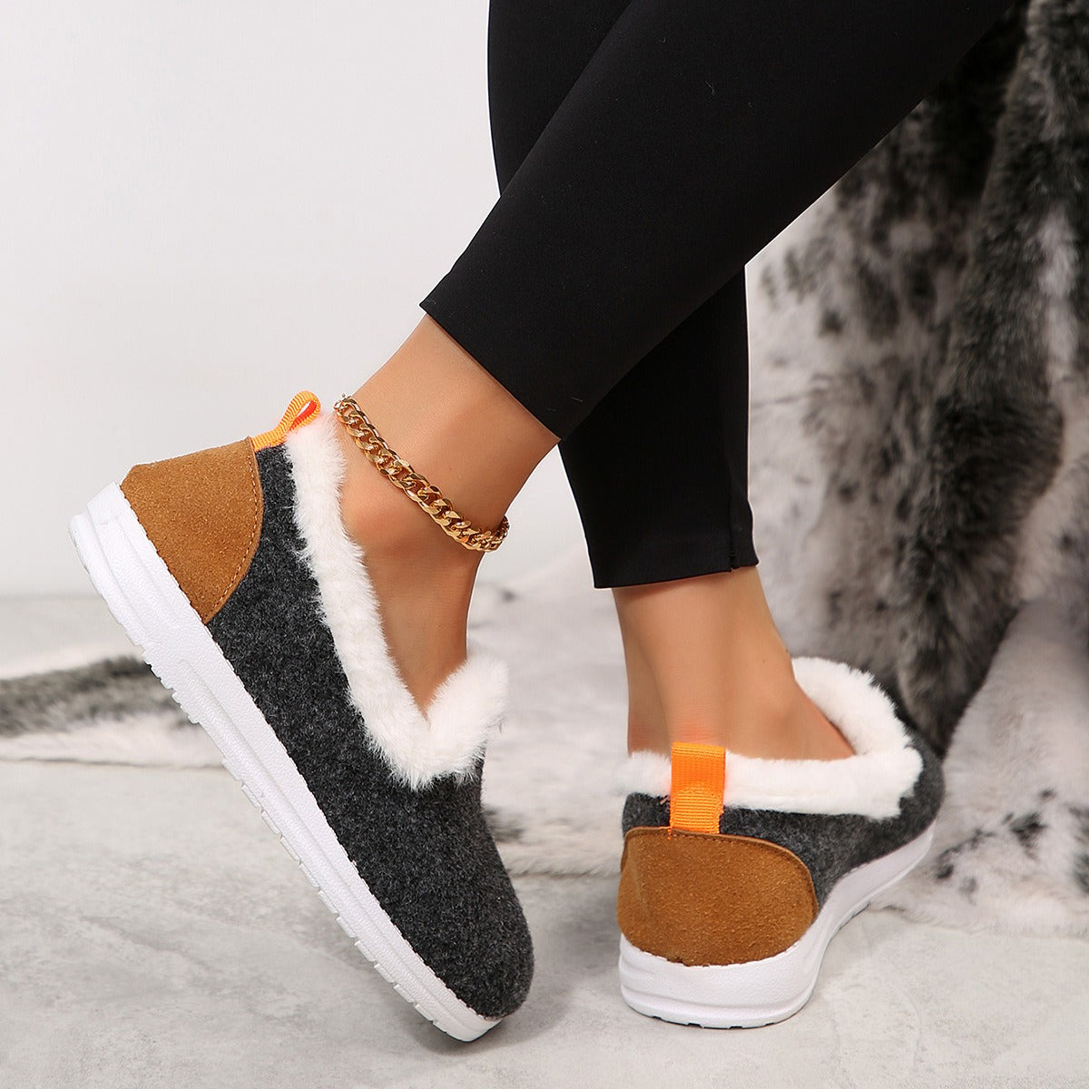 Marley Shoes™ | Women's Winter Plush-Like Loafers