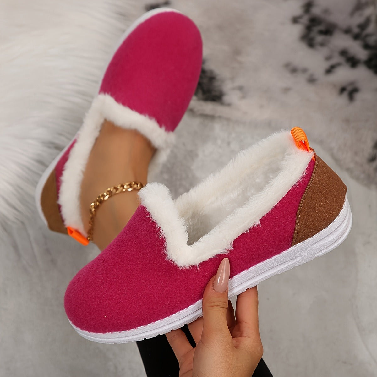 Marley Shoes™ | Women's Winter Plush-Like Loafers