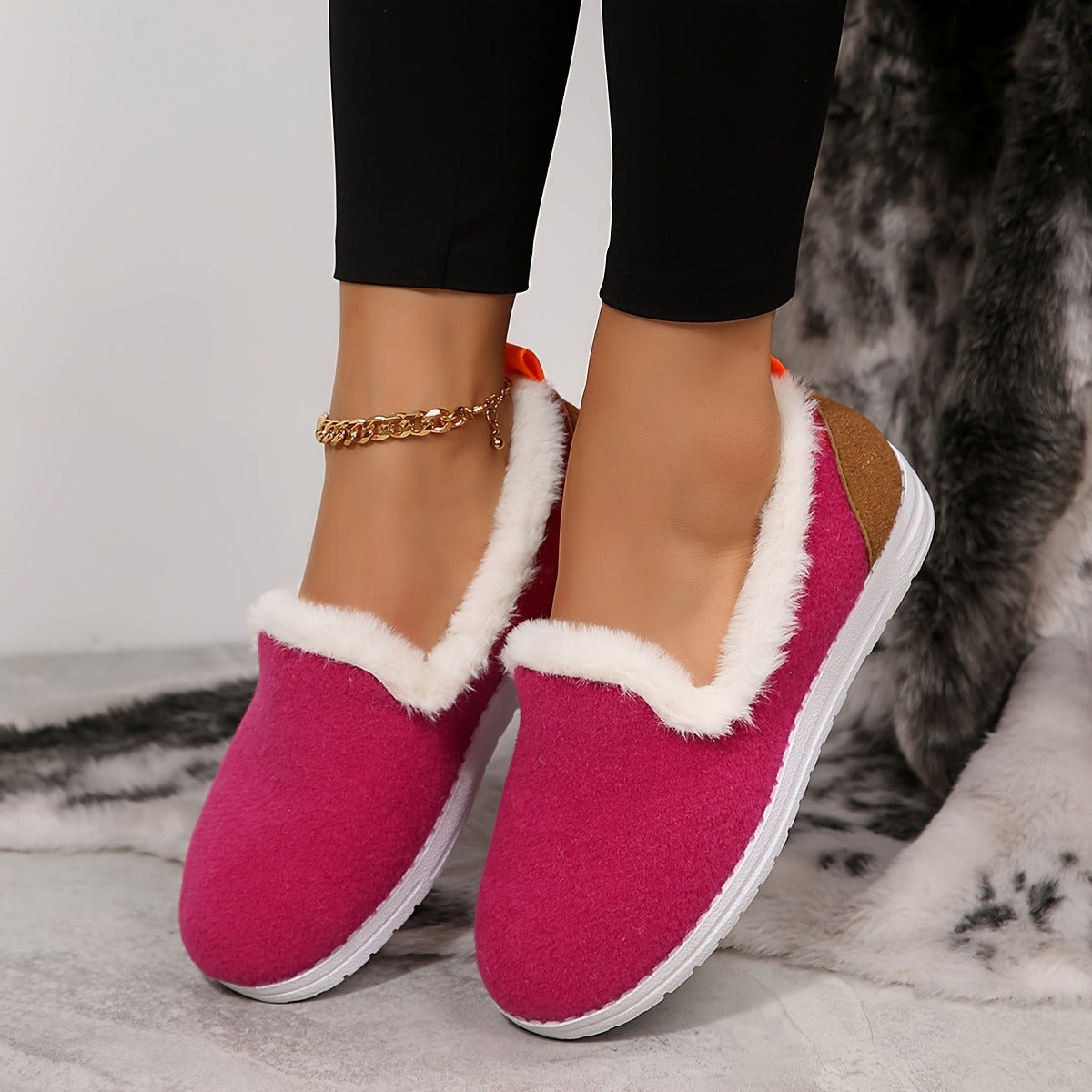 Marley Shoes™ | Women's Winter Plush-Like Loafers