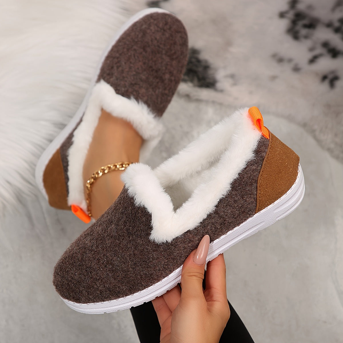 Marley Shoes™ | Women's Winter Plush-Like Loafers