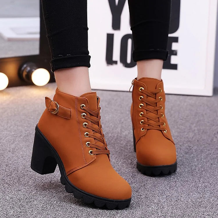 Marley Shoes™ | The Stiletto Lace-Up Ankle Boot
