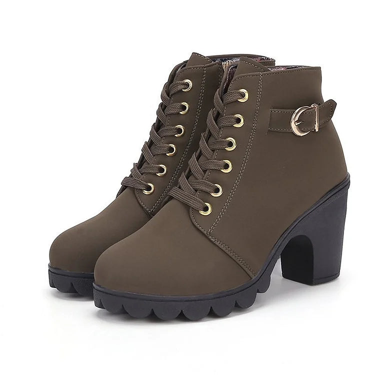 Marley Shoes™ | The Stiletto Lace-Up Ankle Boot