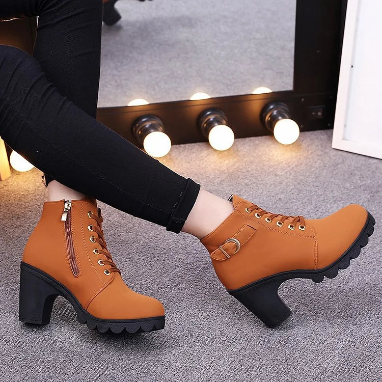 Marley Shoes™ | The Stiletto Lace-Up Ankle Boot