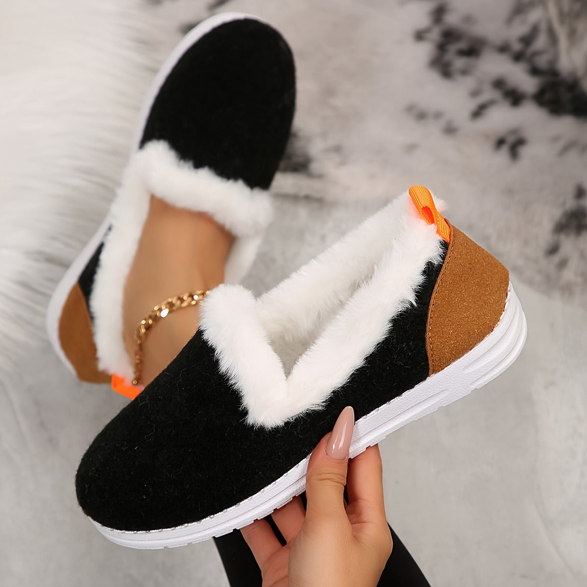 Marley Shoes™ | Women's Winter Plush-Like Loafers