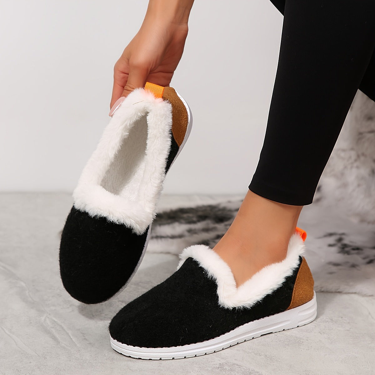 Marley Shoes™ | Women's Winter Plush-Like Loafers
