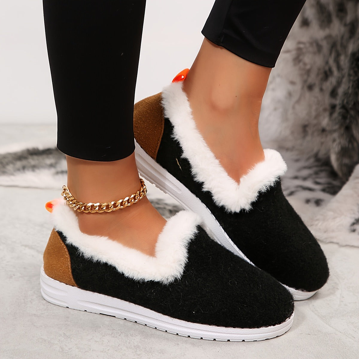 Marley Shoes™ | Women's Winter Plush-Like Loafers