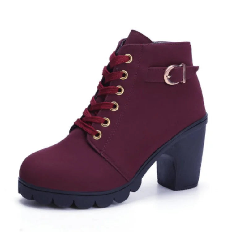 Marley Shoes™ | The Stiletto Lace-Up Ankle Boot