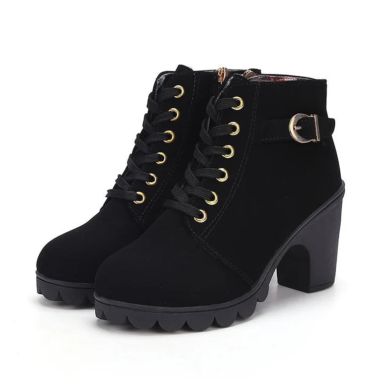 Marley Shoes™ | The Stiletto Lace-Up Ankle Boot