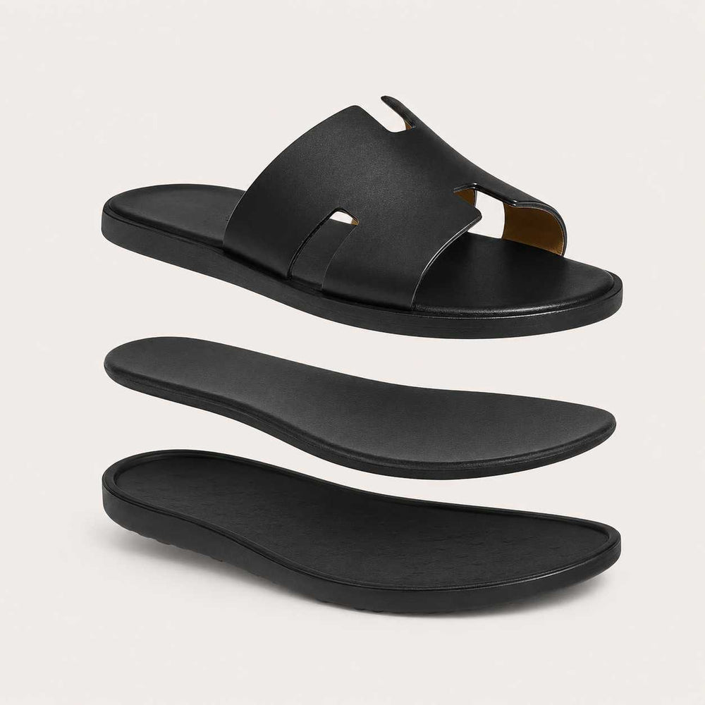 Why Men Leather Slide Sandals works?
