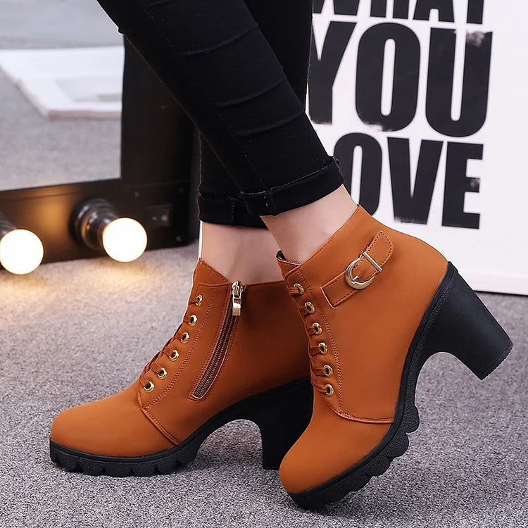 Marley Shoes™ | The Stiletto Lace-Up Ankle Boot