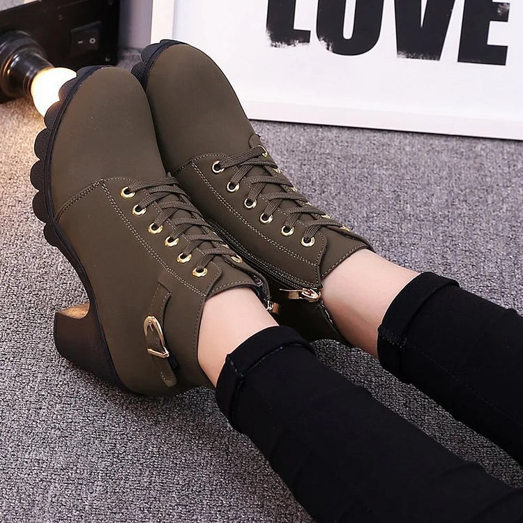 Marley Shoes™ | The Stiletto Lace-Up Ankle Boot