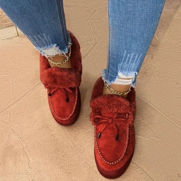 Marley Shoes™ | Women's Round Toe Fleece Thick Warm Cotton Shoes